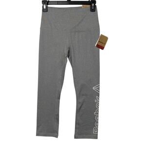 Reebok Gray High Rise Skinny Capri Active Legging Size Extra Small New
